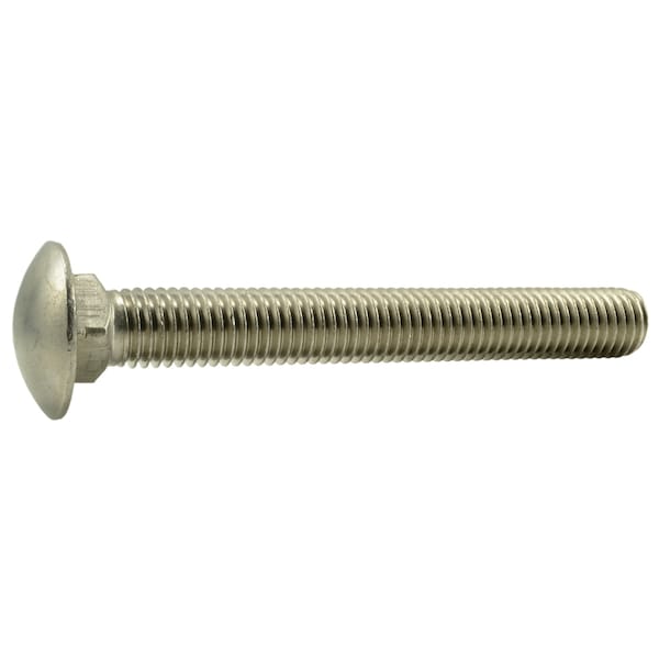 Midwest Fastener Carriage Bolt, Square Neck, 11 (Coarse), 5 in L, 18-8 Stainless Steel, 10 PK 51991 - main